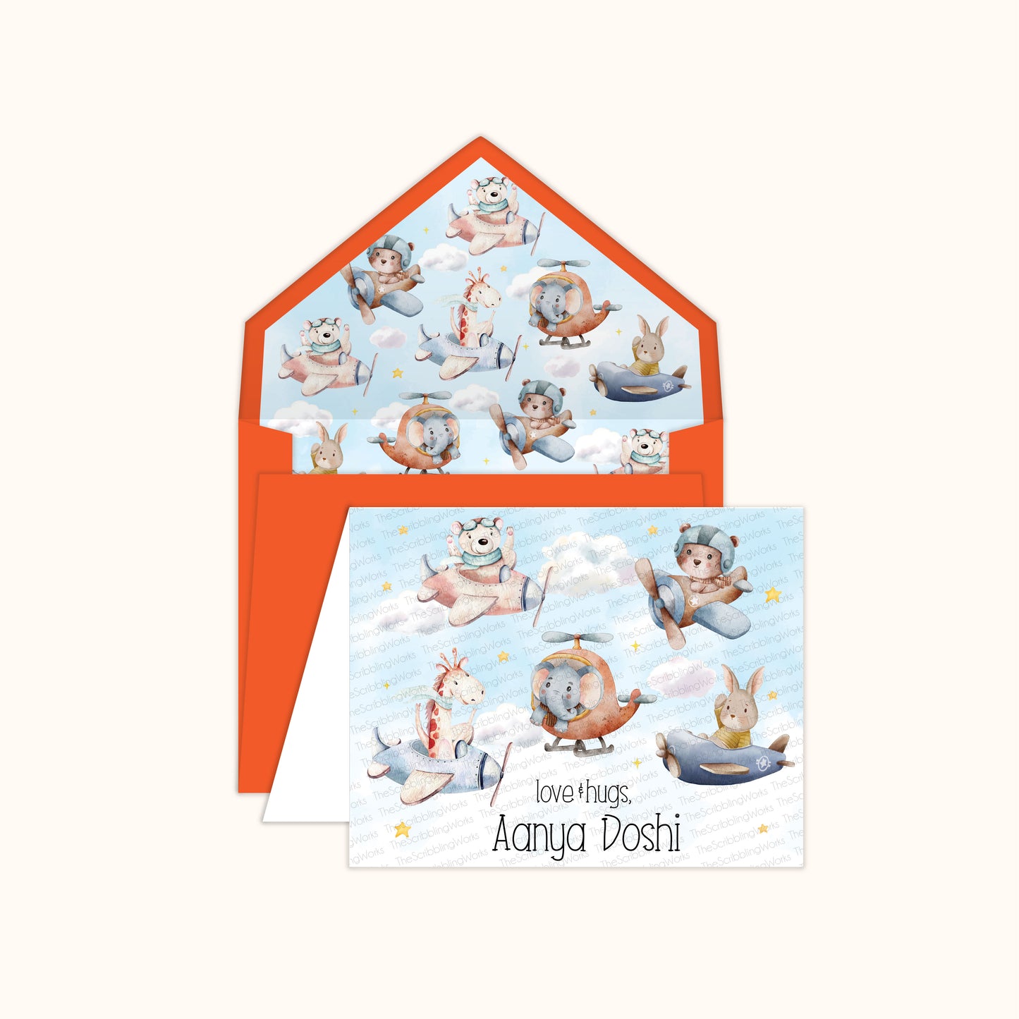 Aeroplane Notecards set of 6